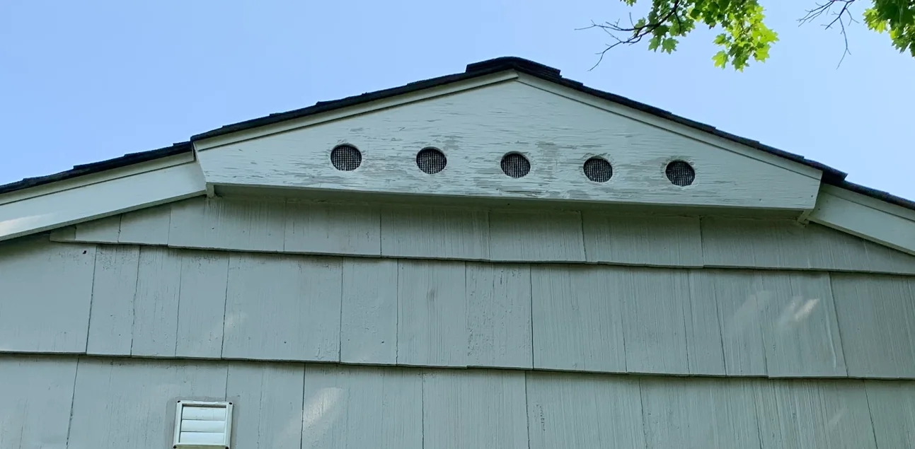 Exterior gable of a residential property